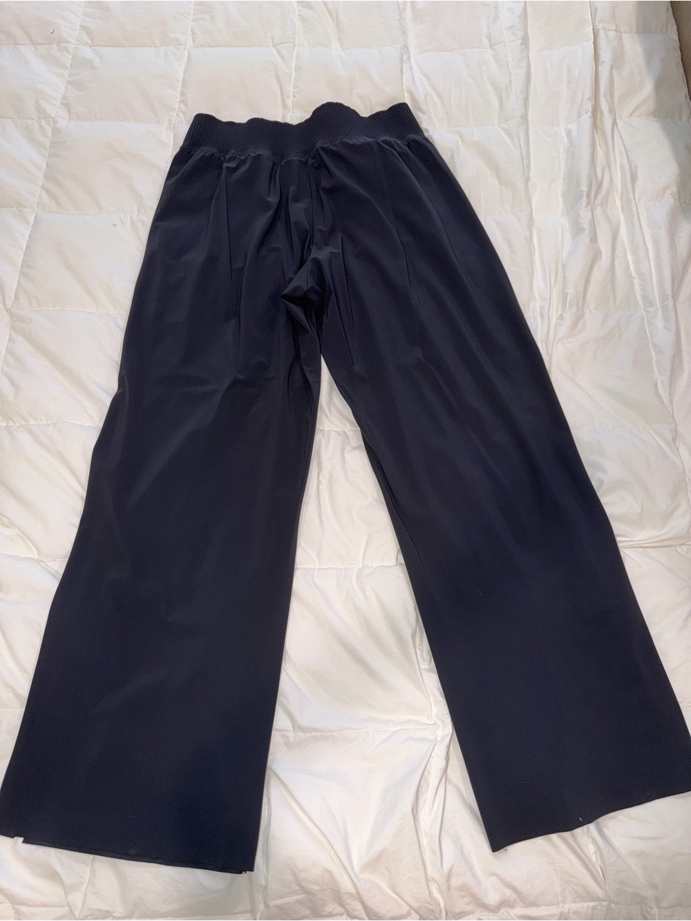Navy Wide-Leg Pant Elastic Waist